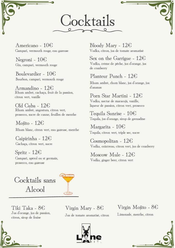 L'Anerit 3 Blanc et bleu elegant menu restaurant 20 pdf | Lodge&Campagne