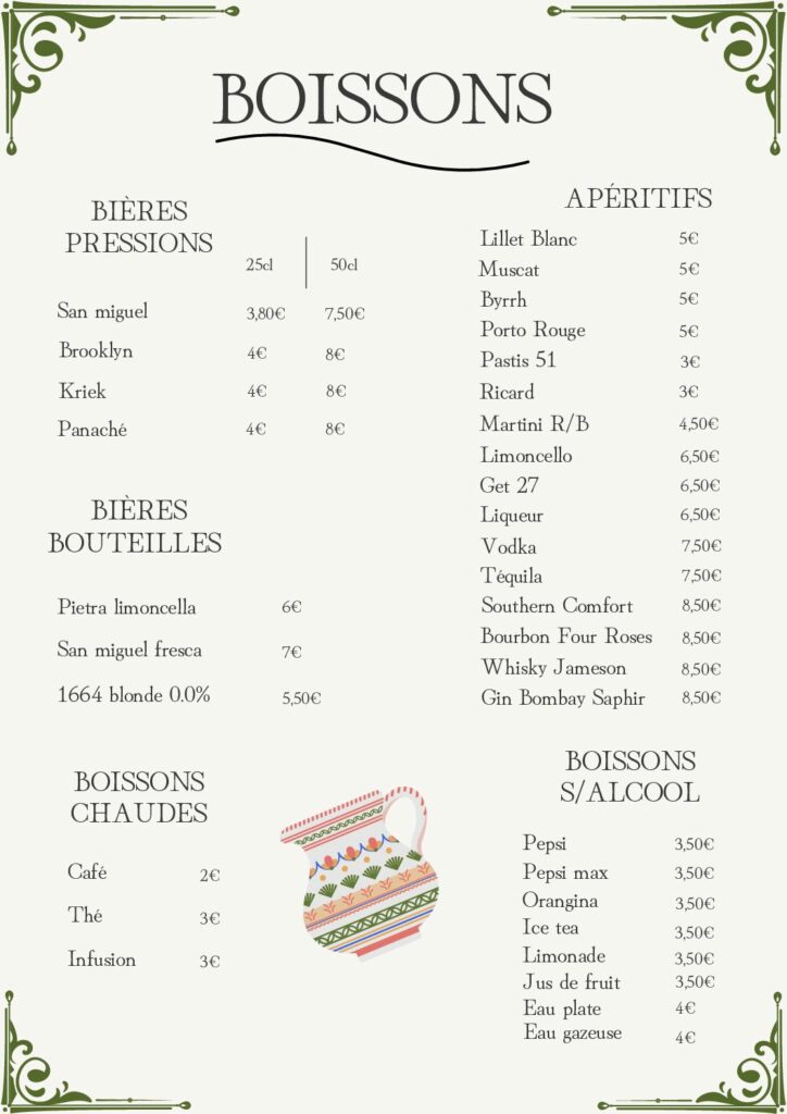 L'Anerit 4 Blanc et bleu elegant menu restaurant 22 pdf | Lodge&Campagne