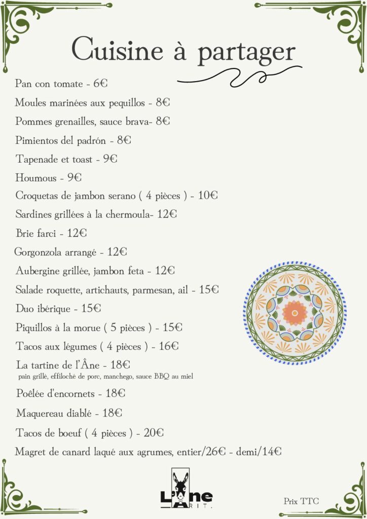 L'Anerit 2 Blanc et bleu elegant menu restaurant 25 pdf | Lodge&Campagne